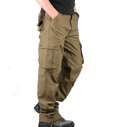 Men’s Tactical Cargo Pants — Durable cotton pants with multi pockets and a straight, comfortable fit