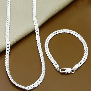 Royal Sterling Side Chain – 925 Silver Necklace & Bracelet