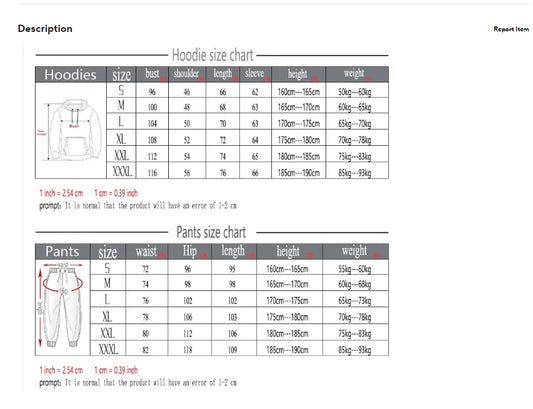 Men’s Tracksuit Set – Zipper Hoodie & Jogger Pants for Fitness