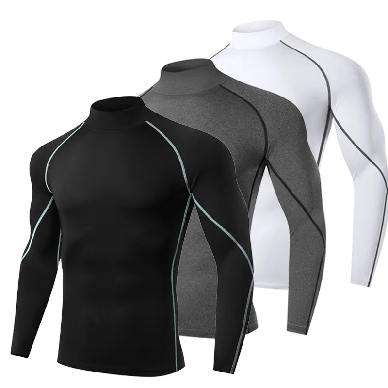 Men’s Compression T-Shirt – Long Sleeve, Quick Dry & Fitness Fit